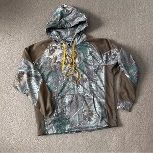 Men’s Sz Large Browning Hoodie, Brown w Realtree Camo